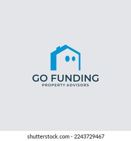 Abstract house hands logo design template.
