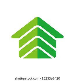 Abstract house or home logo template, simple real estate icon vector