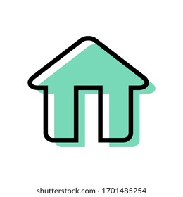 Abstract house icon design template elements, isolated on white background