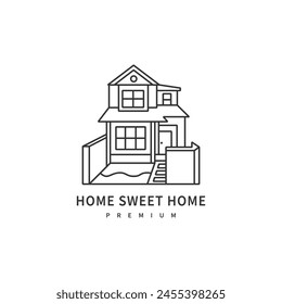 Abstract house logo design for architecture company