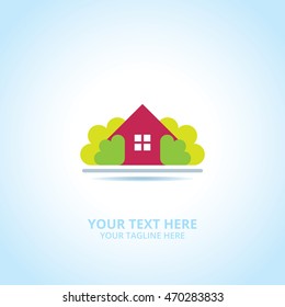 Abstract House logo, design concept, emblem, logotype element for template.
