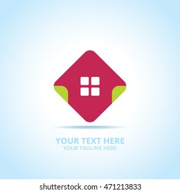 Abstract House logo, design concept, emblem, logotype element for template.