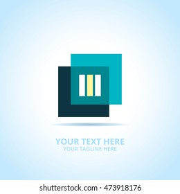 Abstract House logo, design concept, emblem, icon, flat logotype element for template.