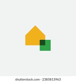 Abstract house logo design illustration vector template