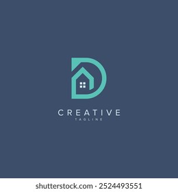 Diseño de logotipo de la casa Abstractas. Concepto inicial de letra D.