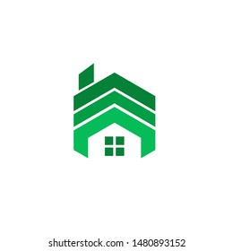 Abstract house logo design template. Colorful sign. Universal vector icon