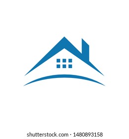 Abstract house logo design template. Colorful sign. Universal vector icon