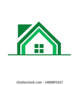 Abstract house logo design template. Colorful sign. Universal vector icon