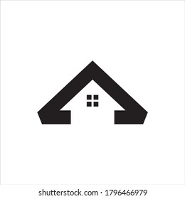 Design-Vorlage für abstraktes Haus-Logo. Farbiges Schild. Universelles Vektorsymbol