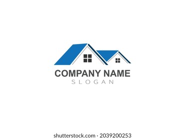 Abstract house logo design template. Colorful sign. Universal vector icon