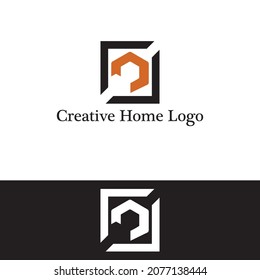 Abstract house logo design template