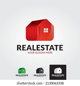 Abstract house logo design template. Colorful sign. Universal vector icon
