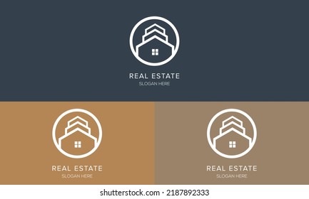 Plantilla de diseño del logotipo de la casa abstracta. Icono de vector universal