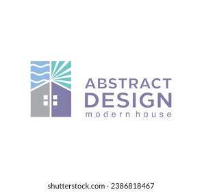 Abstract House Logo Design Template Colorful Sign