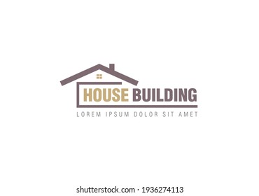 abstract house logo design vector illustration