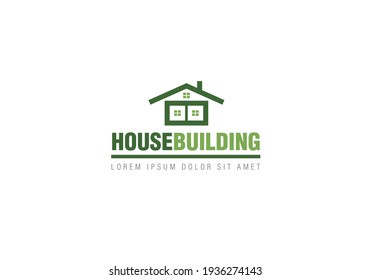 ilustración vectorial del diseño del logotipo de la casa abstracta