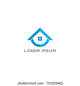 Abstract House Logo Design Vector Template