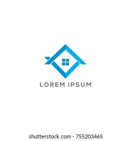 Abstract House Logo Design Vector Template
