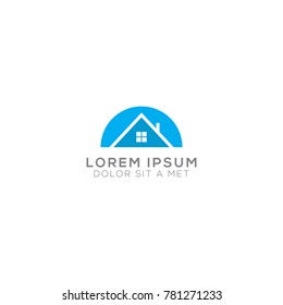 Abstract House Logo Design Vector Template, Modern Illustration