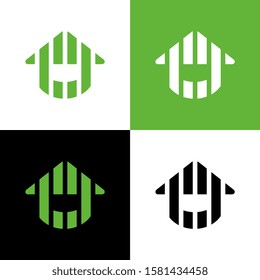 Abstract house logo icon design template elements, vector illustration