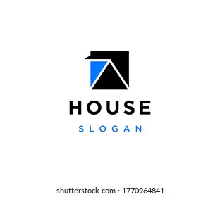 Design-Vorlage für das Logo des abstrakten Hauses
