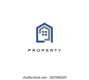 Abstract house logo icon design template vector