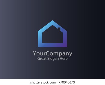 abstract house logo icon design. home sign concept for real estate vector illustration