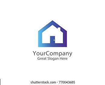abstract house logo icon design. home sign concept for real estate vector illustration