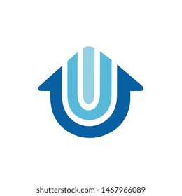 Abstract House Logo Icon. Vector Illustration Design. Minimalist Home Logo Concept - Vector
