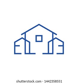 Abstract house logo template vector icon design