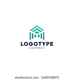Abstract house logo in vector. Original real estate logo.	