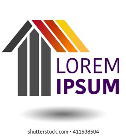 Abstract house with place for text