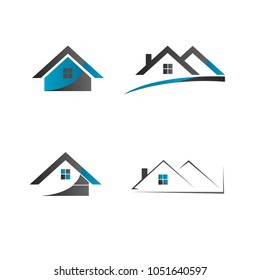 abstract house real estate building construction logo icon illustration vector isolated