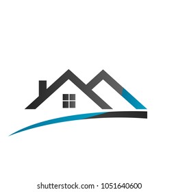 abstract house real estate building construction logo icon illustration vector isolated