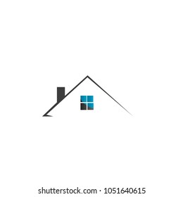abstract house real estate building construction logo icon illustration vector isolated