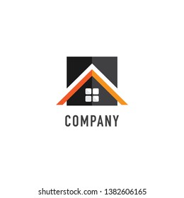 Abstract House Real Estate Logo Design Template