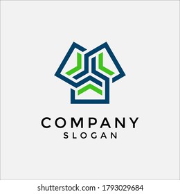 abstract house real estate logo. editable and easy to custom