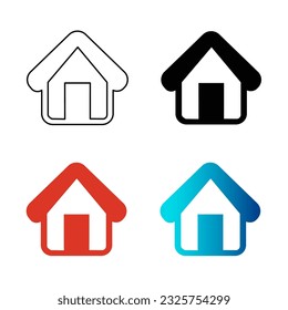 Abstract House Silhouette Illustration, can be used for business designs, presentation designs or any suitable designs.