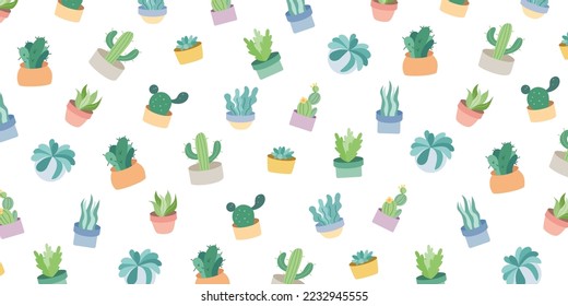 Abstract Houseplant background design with pattern composition. Trendy wallpaper for creative project and print design