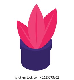 Abstract houseplant icon. Isometric of abstract houseplant vector icon for web design isolated on white background