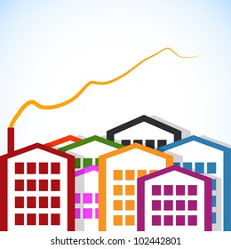 abstract houses.vector illustration.