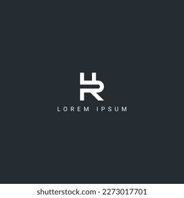 Abstrakter HR RH Brief einfach Stil Business Logo Design Vektorvorlage.
