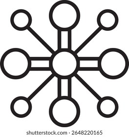 Projeto de conexão de rede spoke hub abstrato.