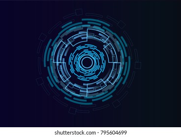 abstract hud circle innovation interface
