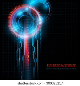Abstract  HUD futuristic background. Vector illustration EPS 10