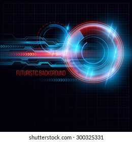Abstract  HUD futuristic background. Vector illustration EPS 10