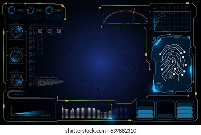 abstract hud futuristic technology communication concept background