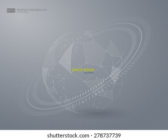 Abstract HUD grey background. Vector.