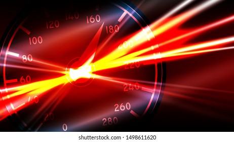 Abstract HUD interface of luminous futuristic elements in the form of a scale with an arrow. EPS 10