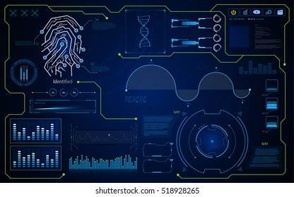 Abstract Hud Interface Ui Hi Tech Screen Security Concept Background Template Layout